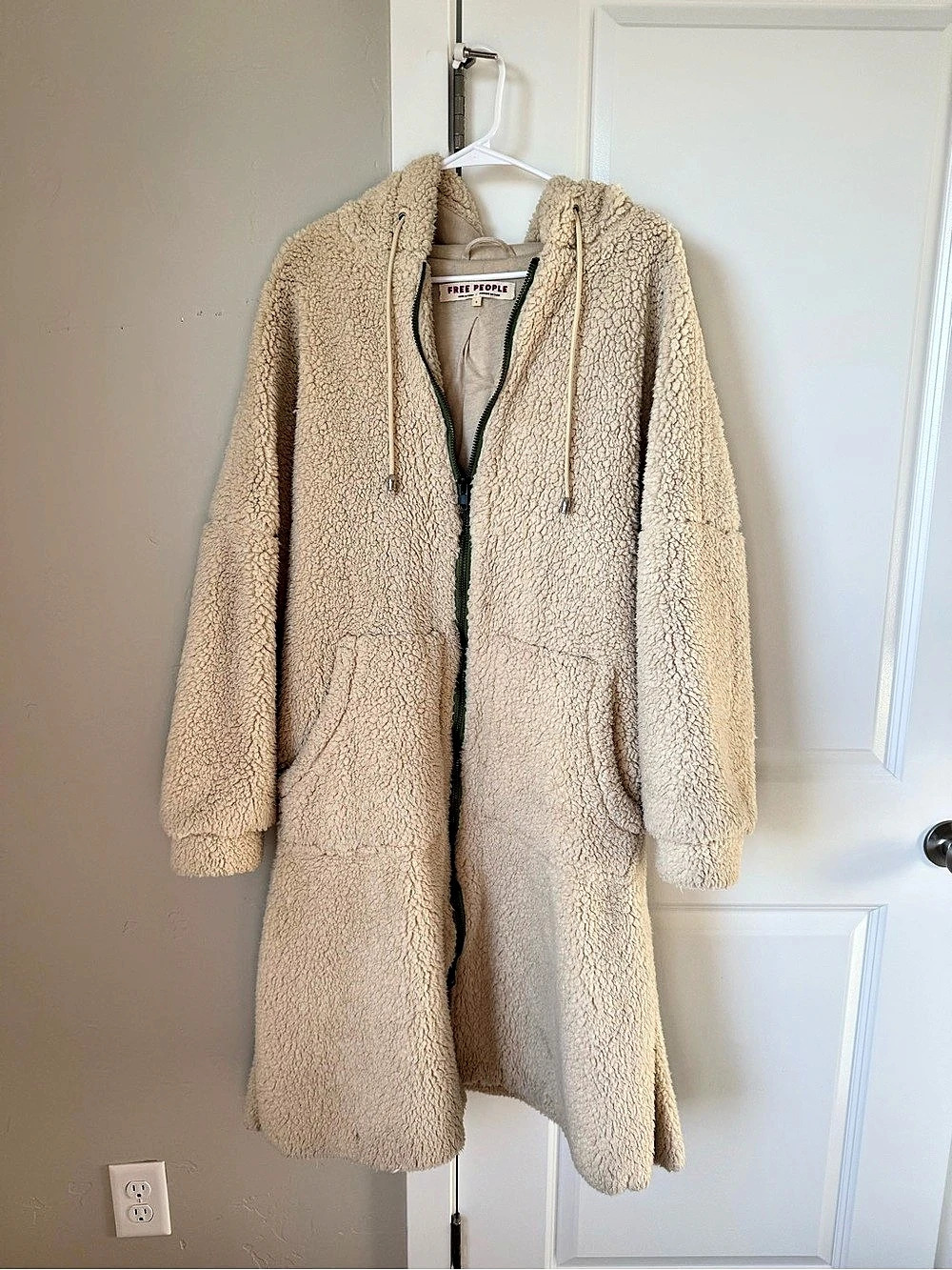 Free People Rivington Sherpa Jacket Cream Small